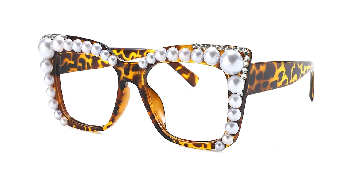 Other Rectangle Unique Rhinestone Custom Engraving Eyeglasses | WhereLight