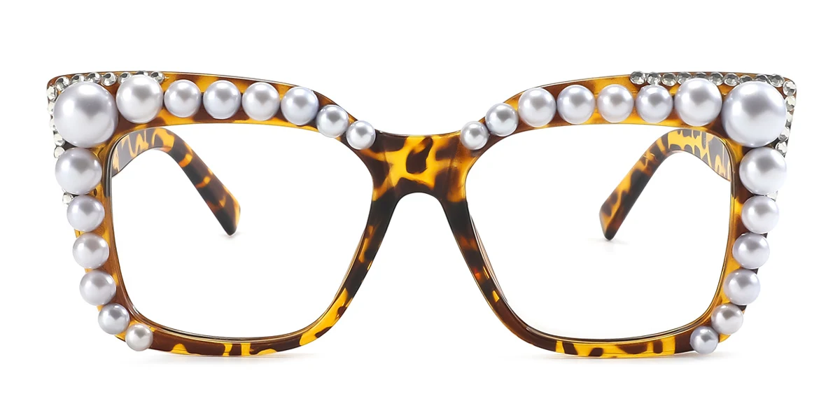 Other Rectangle Unique Rhinestone Custom Engraving Eyeglasses | WhereLight