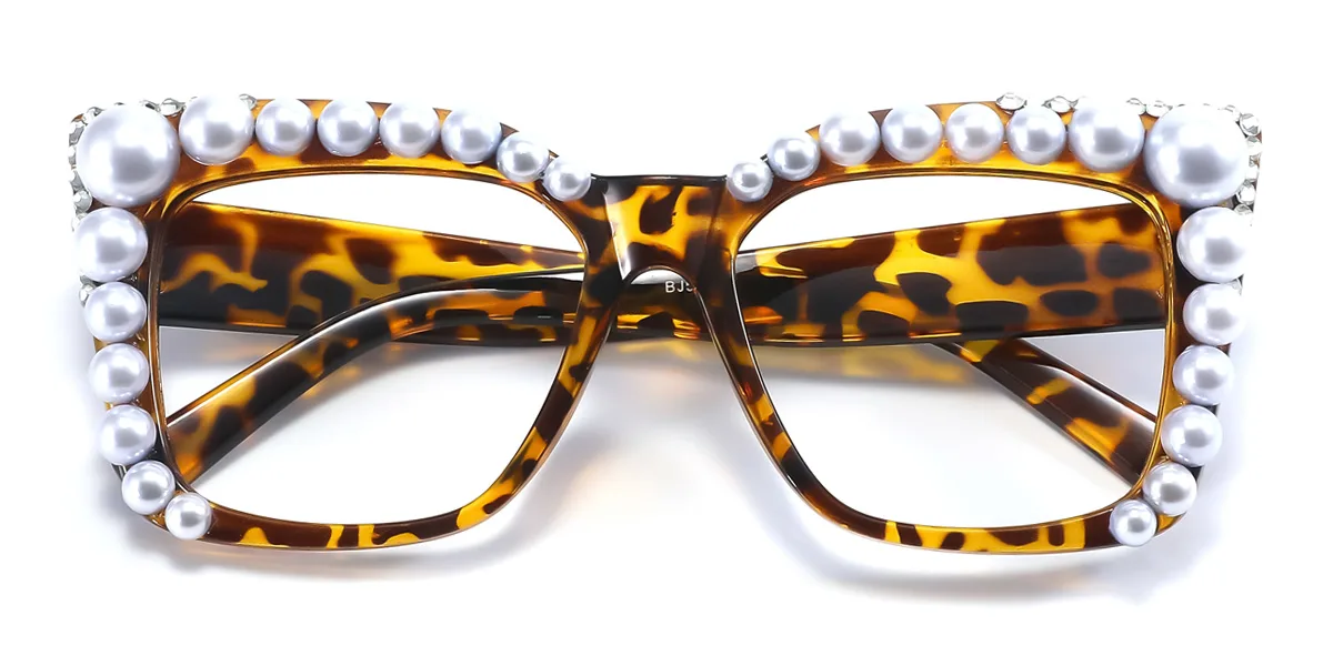 Other Rectangle Unique Rhinestone Custom Engraving Eyeglasses | WhereLight