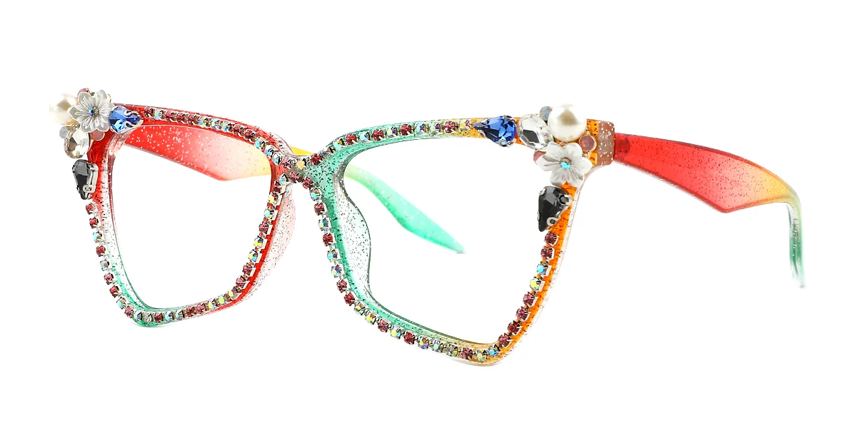Other Butterfly Unique Gorgeous Rhinestone Custom Engraving Eyeglasses | WhereLight