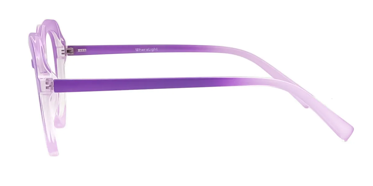 Purple Heart Retro Unique Super Light Custom Engraving Eyeglasses | WhereLight