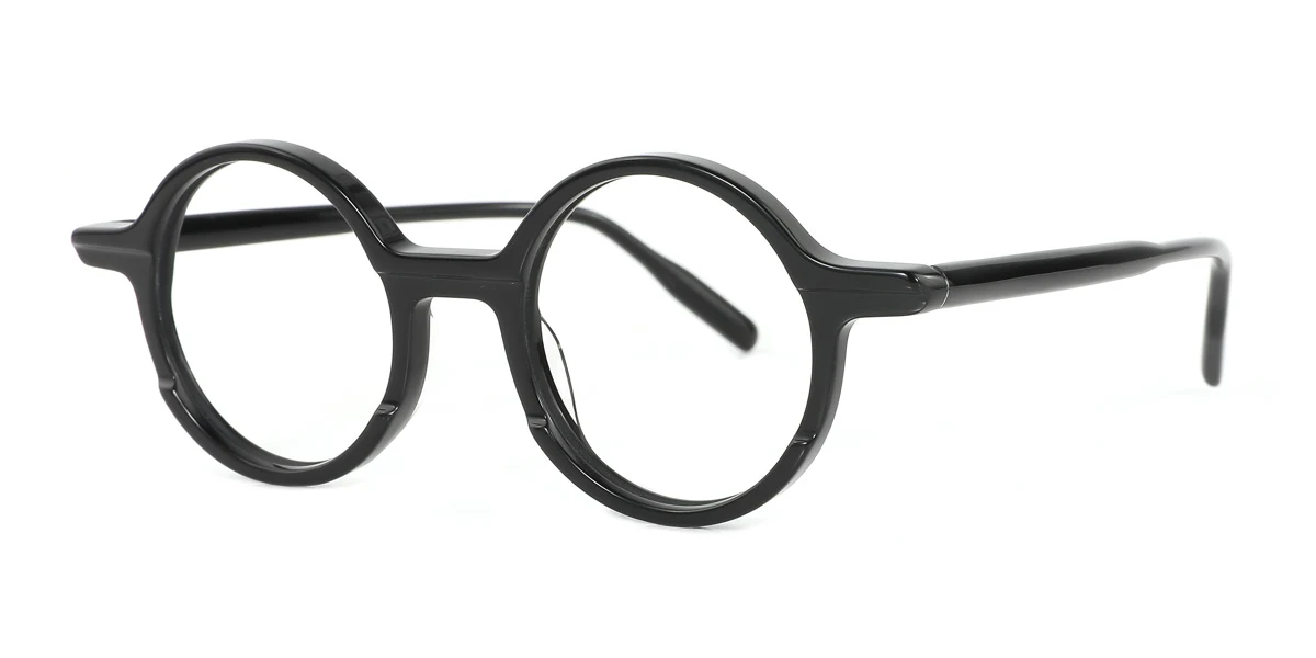 Black Round Gorgeous  Eyeglasses | WhereLight