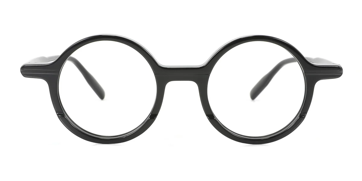 Black Round Gorgeous  Eyeglasses | WhereLight