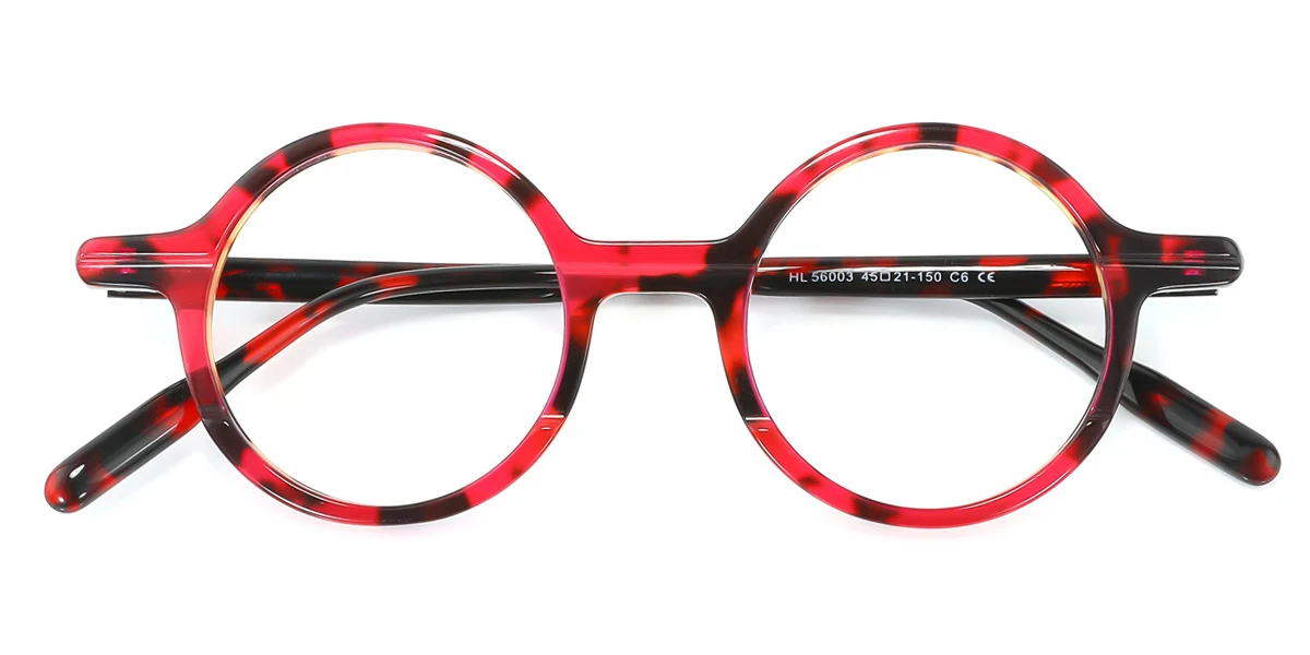 Red Round Gorgeous  Eyeglasses | WhereLight