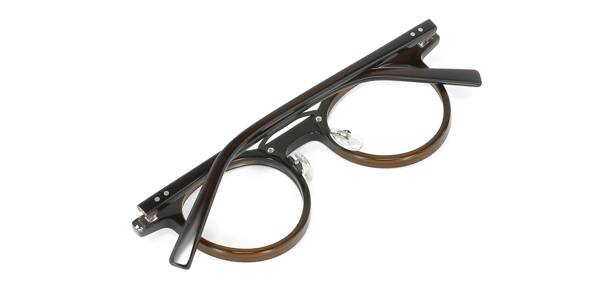 Brown Geometric Unique  Eyeglasses | WhereLight