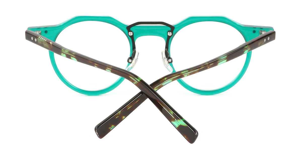 Green Geometric Unique  Eyeglasses | WhereLight