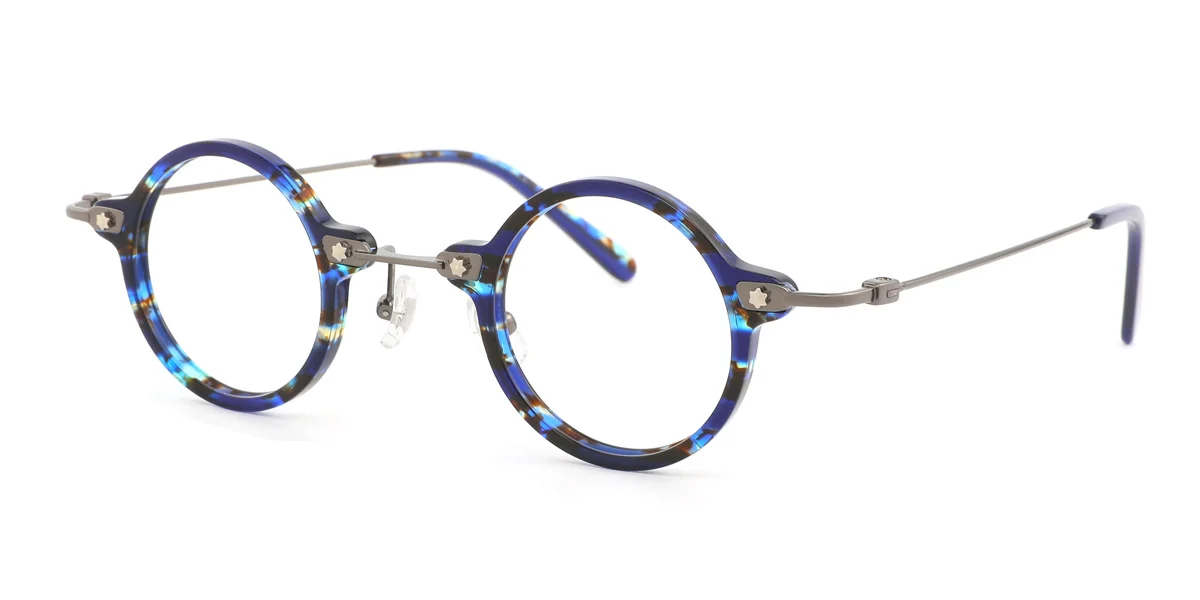 Blue Round Gorgeous  Eyeglasses | WhereLight