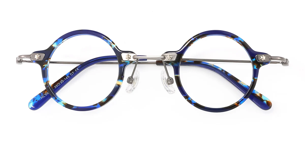 Blue Round Gorgeous  Eyeglasses | WhereLight
