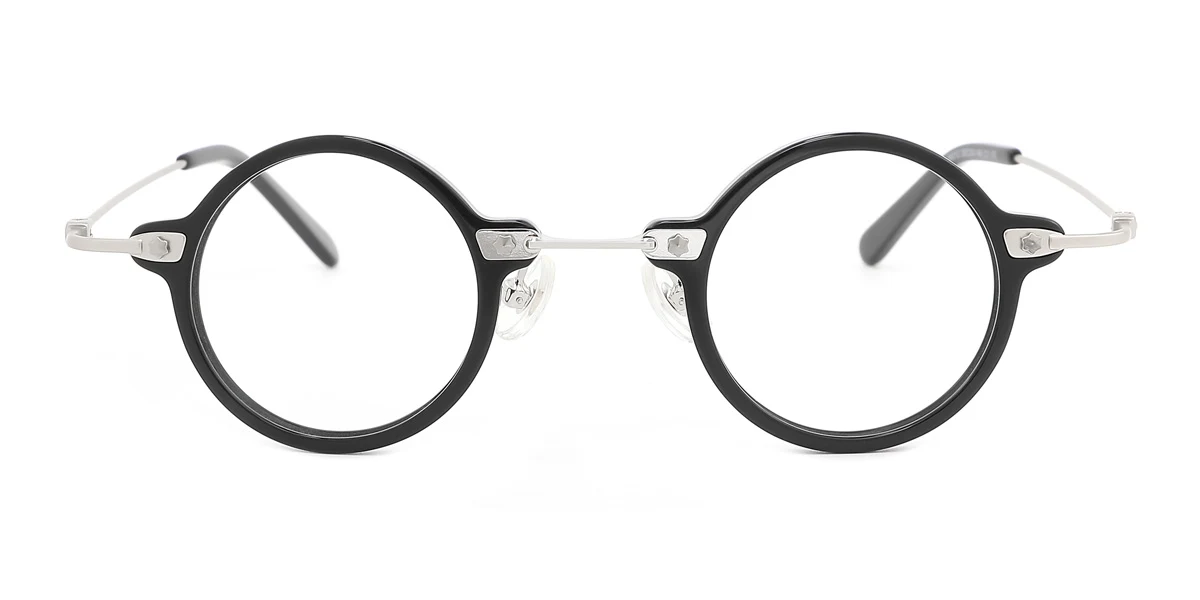 Silver Round Gorgeous  Eyeglasses | WhereLight