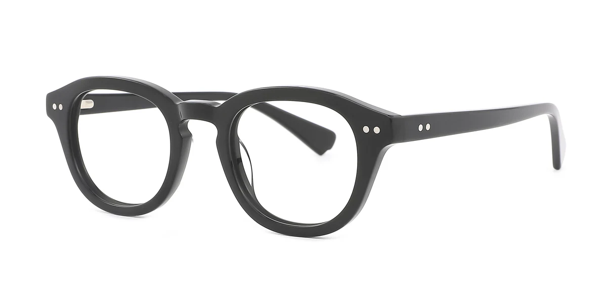 Black Rectangle Gorgeous Spring Hinges Eyeglasses | WhereLight