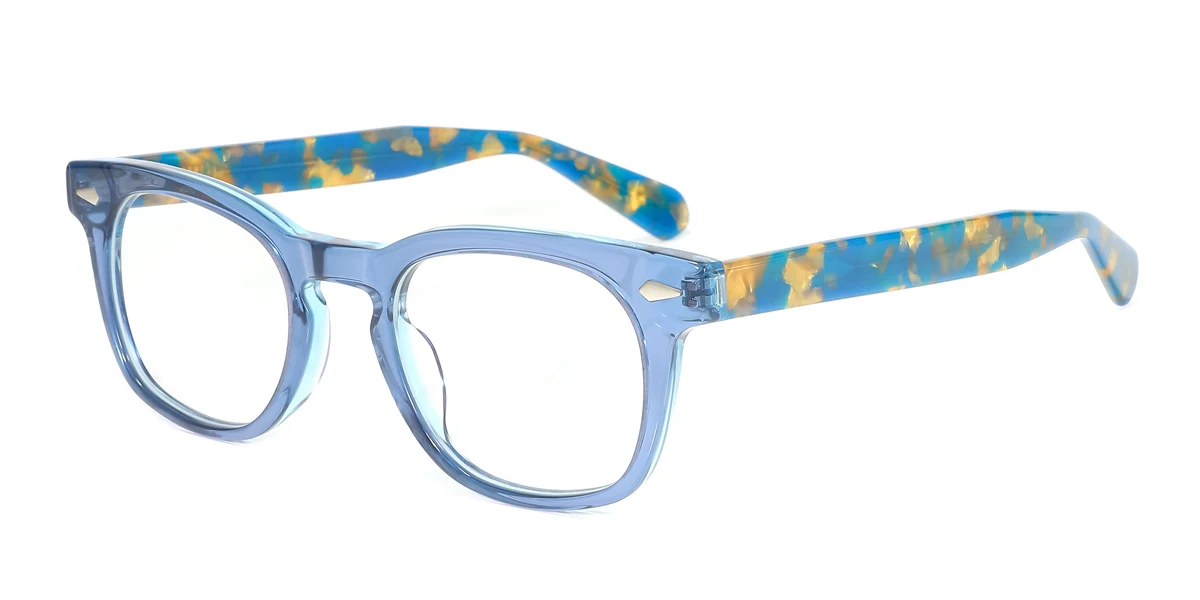 Blue Oval Unique  Eyeglasses | WhereLight