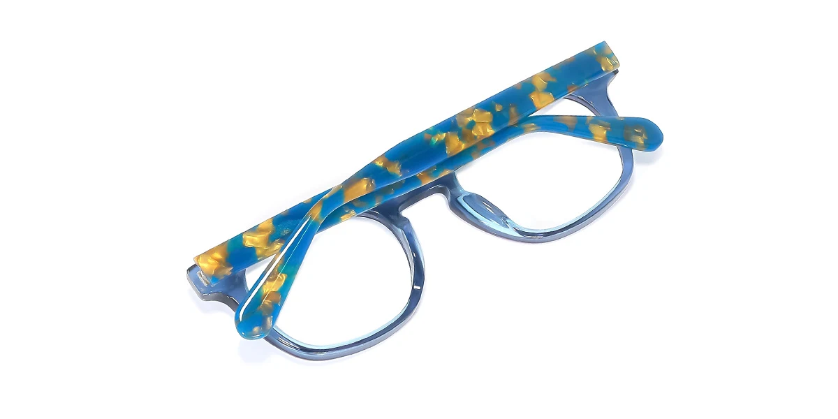 Blue Oval Unique  Eyeglasses | WhereLight