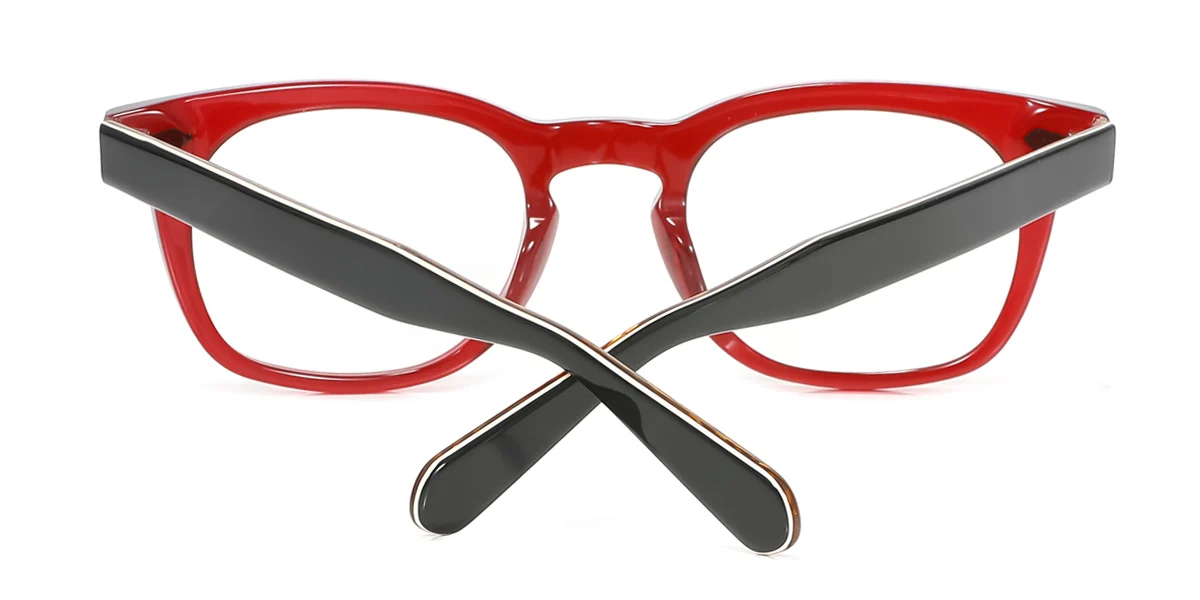 Red Oval Unique  Eyeglasses | WhereLight