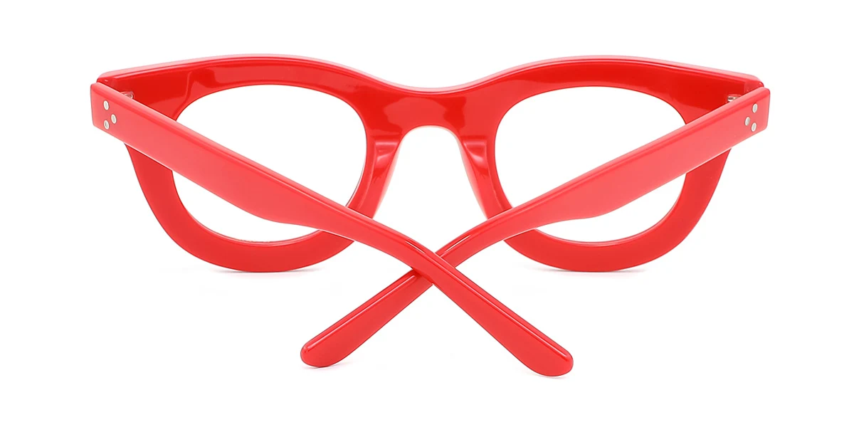 Red Rectangle Unique  Eyeglasses | WhereLight