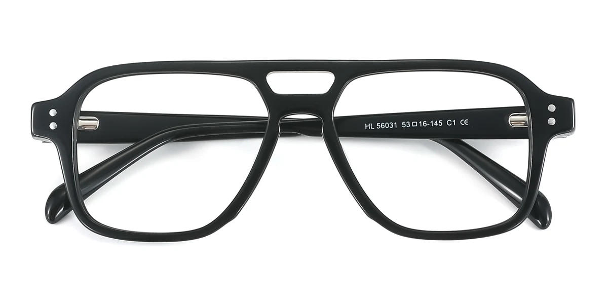 Black Aviator Unique  Eyeglasses | WhereLight