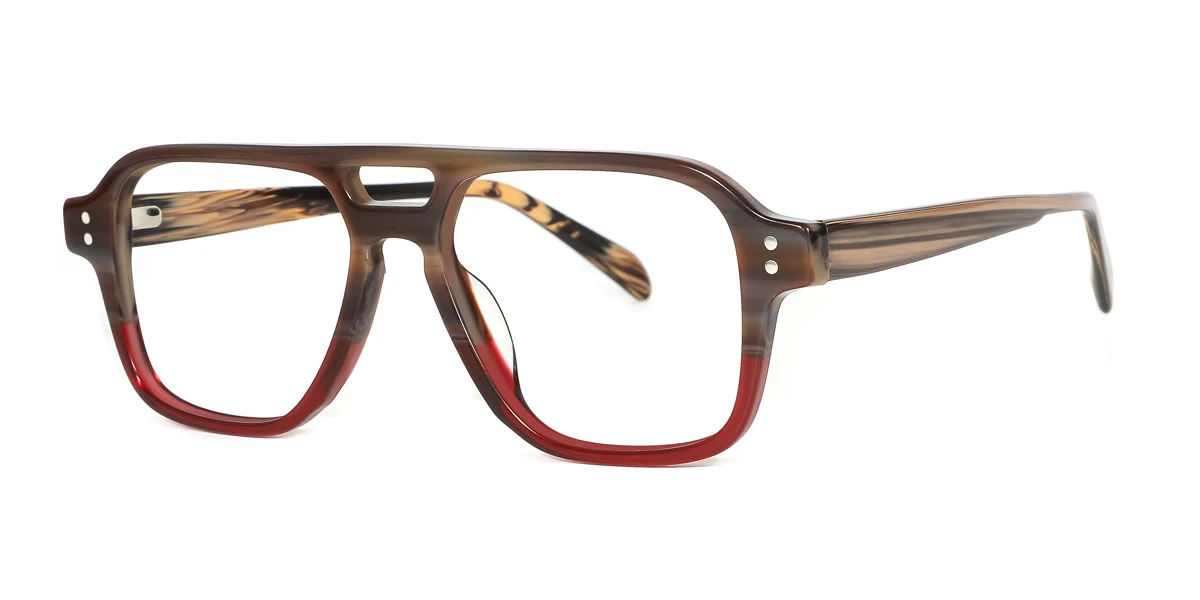 Brown Aviator Unique  Eyeglasses | WhereLight