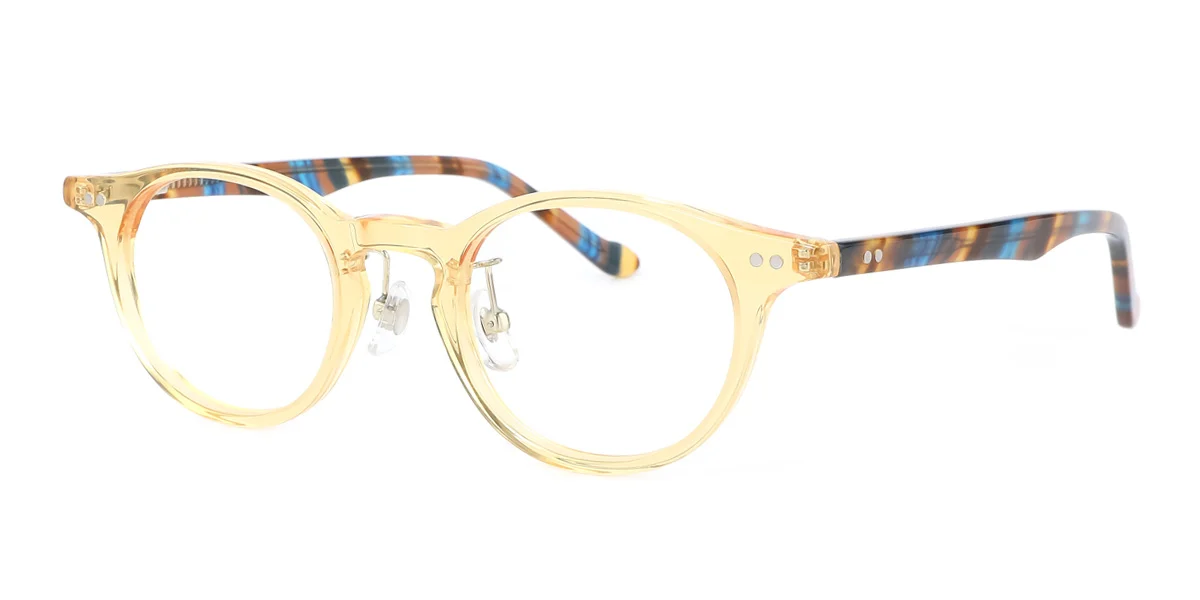 Yellow Oval Gorgeous  Eyeglasses | WhereLight