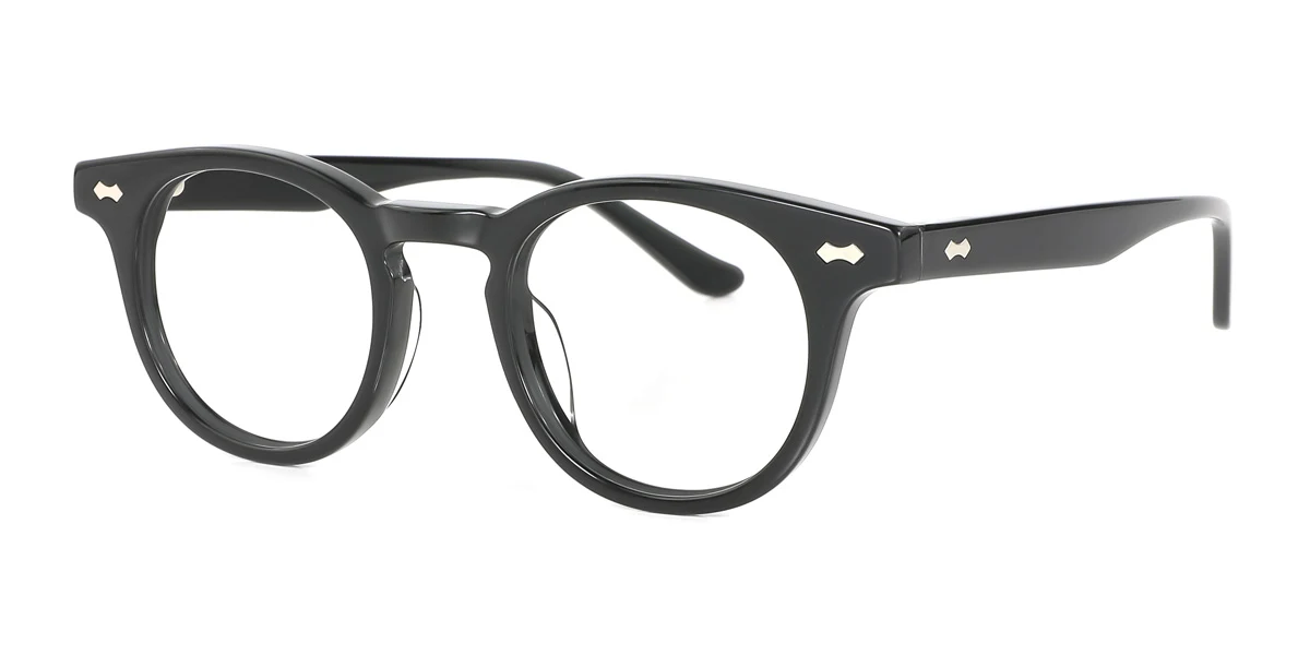 Black Oval Unique  Eyeglasses | WhereLight