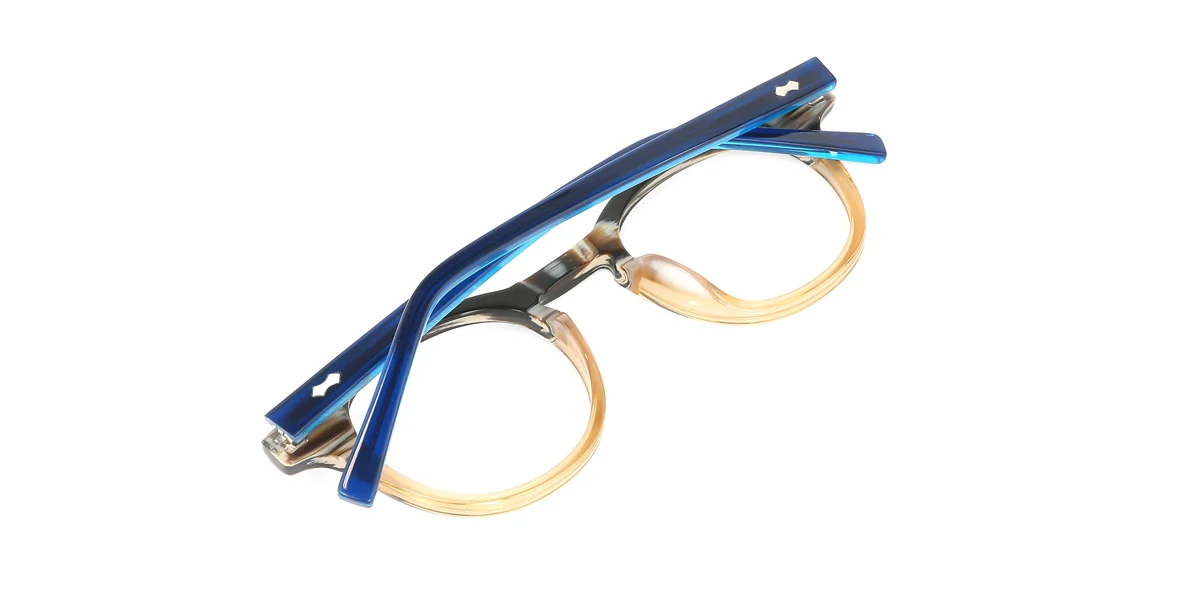 Blue Oval Unique  Eyeglasses | WhereLight