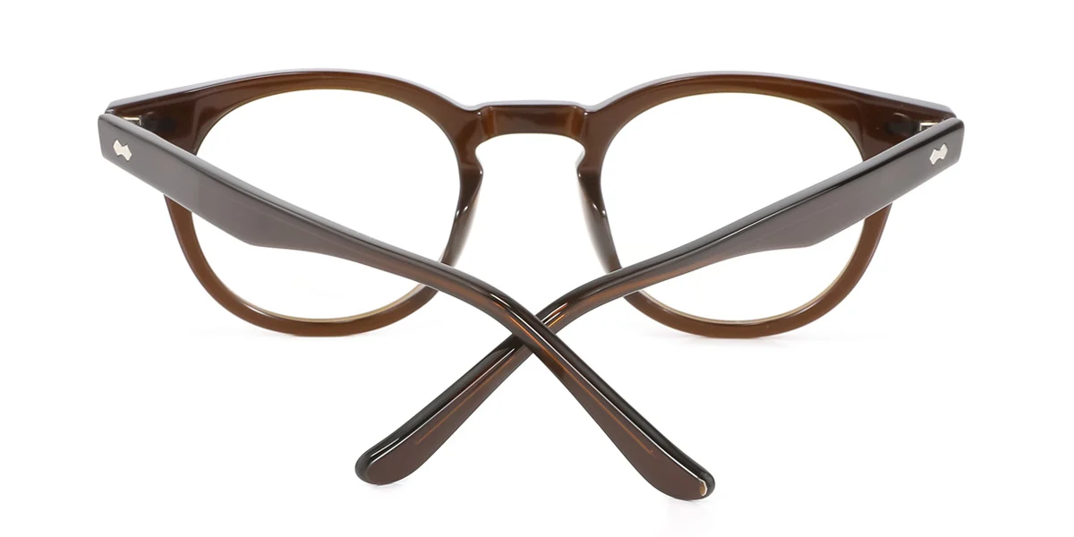 Brown Oval Unique  Eyeglasses | WhereLight