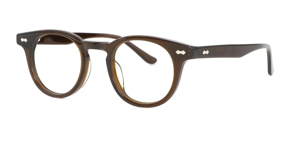 Brown Oval Unique  Eyeglasses | WhereLight