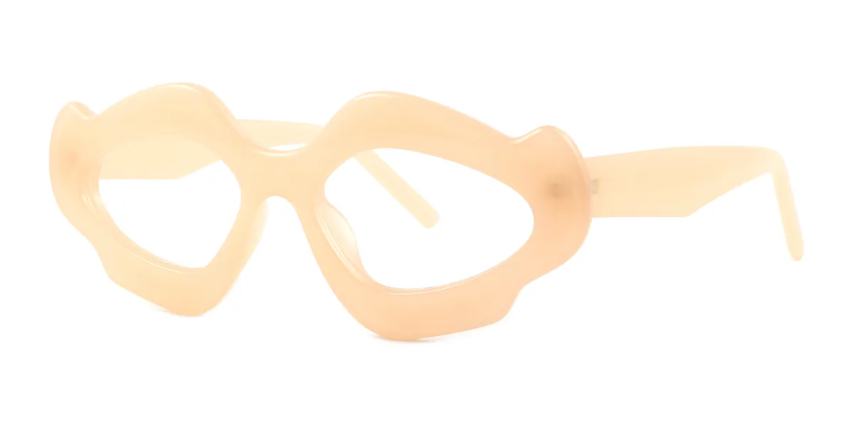 Brown Irregular Unique Custom Engraving Eyeglasses | WhereLight