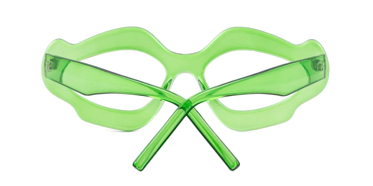 Green Irregular Unique Custom Engraving Eyeglasses | WhereLight