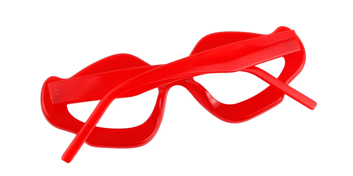 Red Irregular Unique Custom Engraving Eyeglasses | WhereLight
