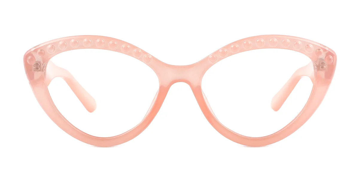 Pink Cateye Simple Custom Engraving Eyeglasses | WhereLight