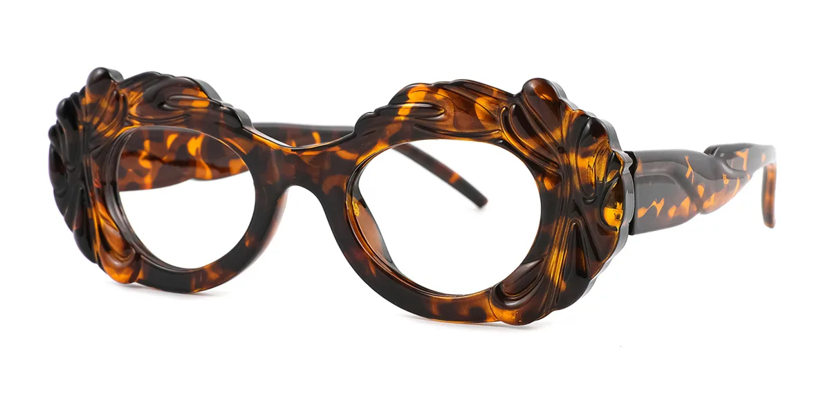 Tortoiseshell Oval Unique Gorgeous  Eyeglasses | WhereLight