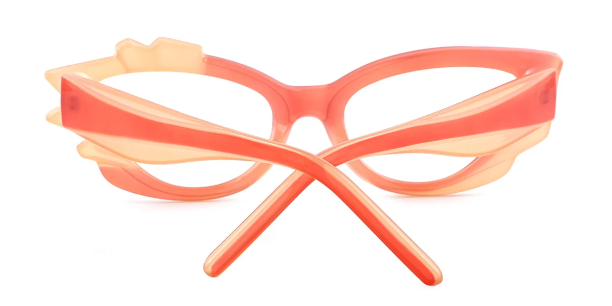 Orange Cateye Unique Gorgeous  Eyeglasses | WhereLight