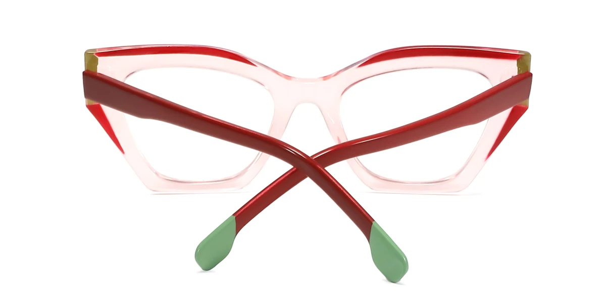 Pink Cateye Unique Spring Hinges Eyeglasses | WhereLight