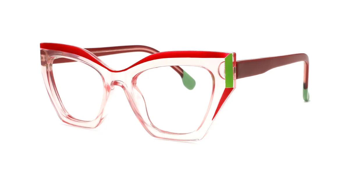 Pink Cateye Unique Spring Hinges Eyeglasses | WhereLight