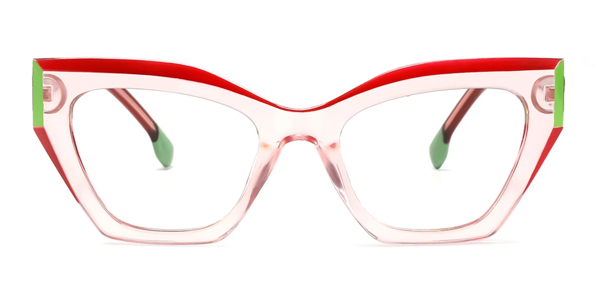 Pink Cateye Unique Spring Hinges Eyeglasses | WhereLight