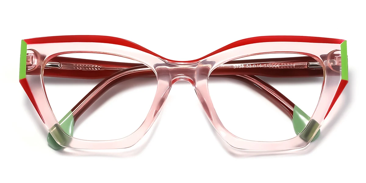 Pink Cateye Unique Spring Hinges Eyeglasses | WhereLight