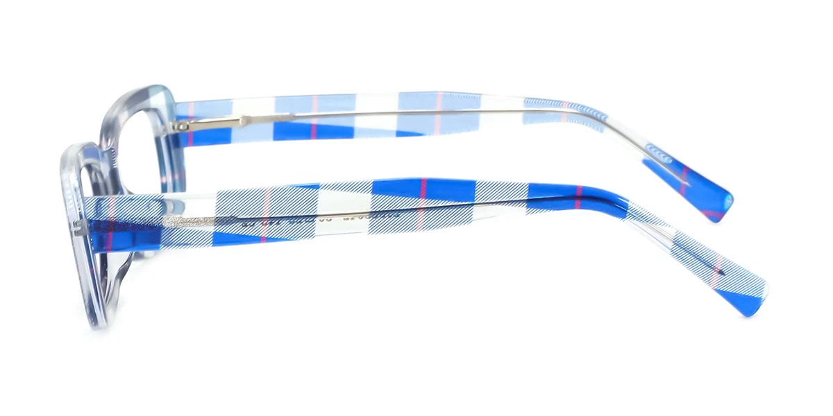 Blue Rectangle Oval Gorgeous  Eyeglasses | WhereLight