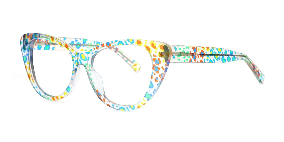 Multicolor Cateye Unique Spring Hinges Eyeglasses | WhereLight