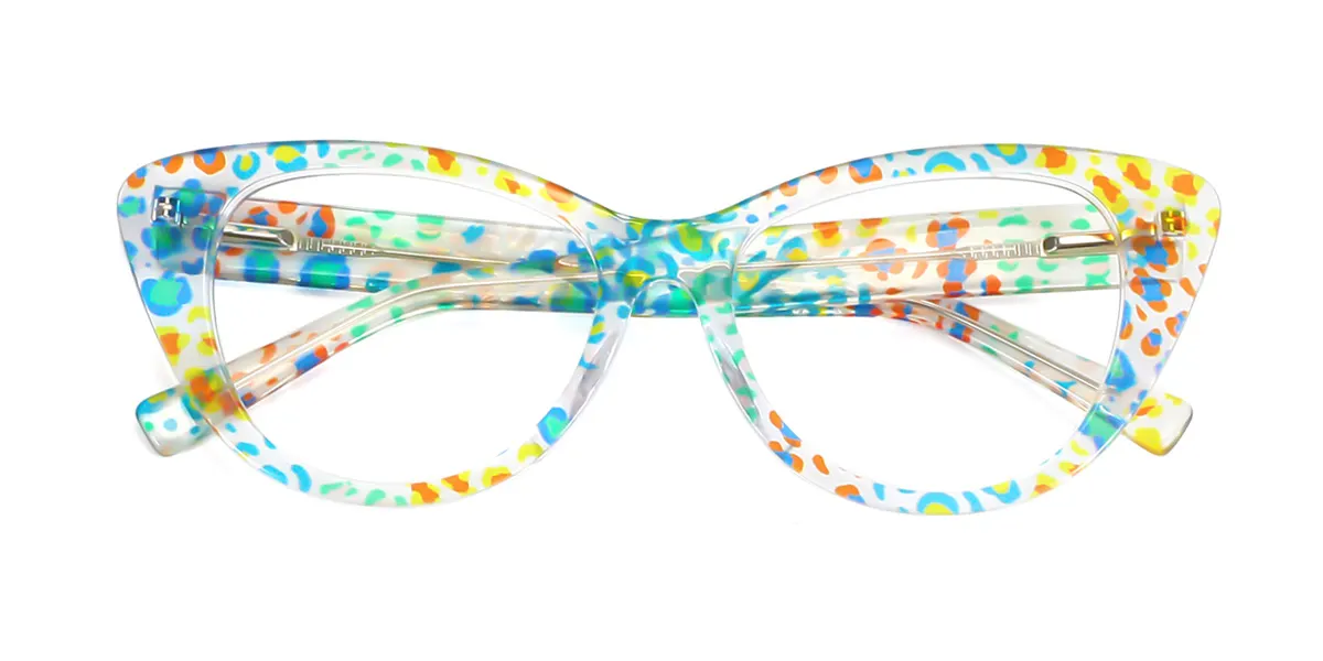 Multicolor Cateye Unique Spring Hinges Eyeglasses | WhereLight