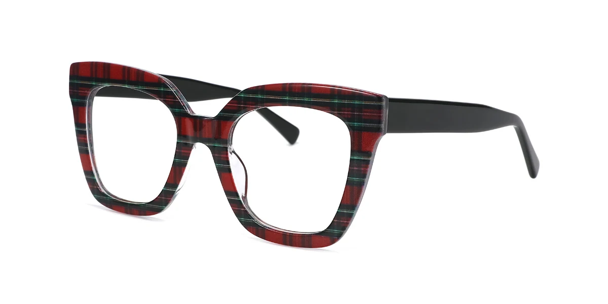 Floral Rectangle Unique Custom Engraving Eyeglasses | WhereLight