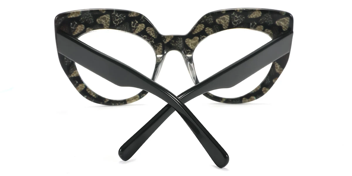 Black Cateye Unique  Eyeglasses | WhereLight