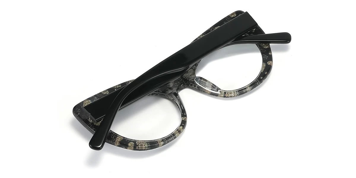 Black Cateye Unique  Eyeglasses | WhereLight