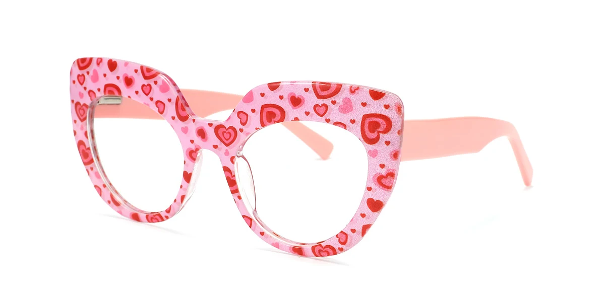 Pink Cateye Unique  Eyeglasses | WhereLight