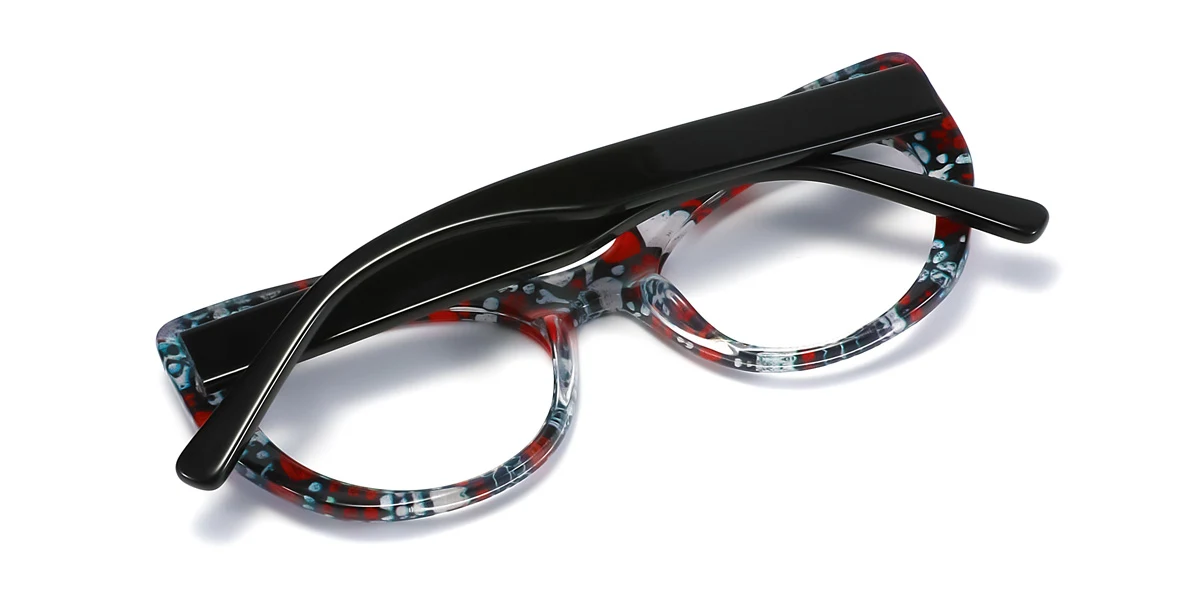 Red Cateye Unique  Eyeglasses | WhereLight