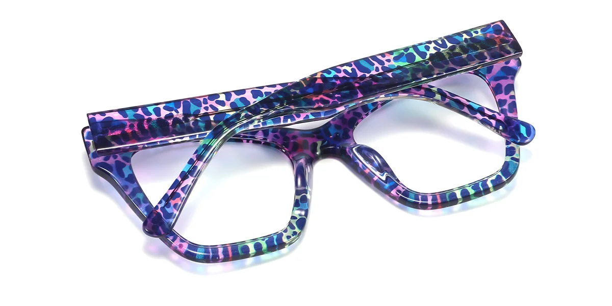 Purple Cateye Unique Spring Hinges Custom Engraving Eyeglasses | WhereLight