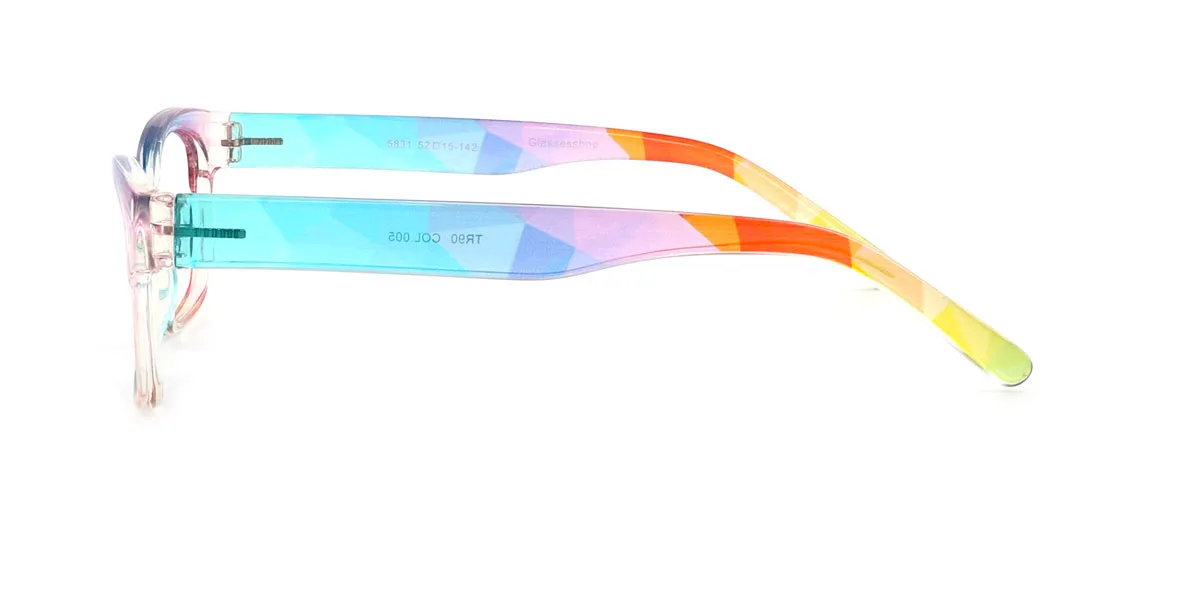 Multicolor Rectangle Classic Super Light Custom Engraving Eyeglasses | WhereLight