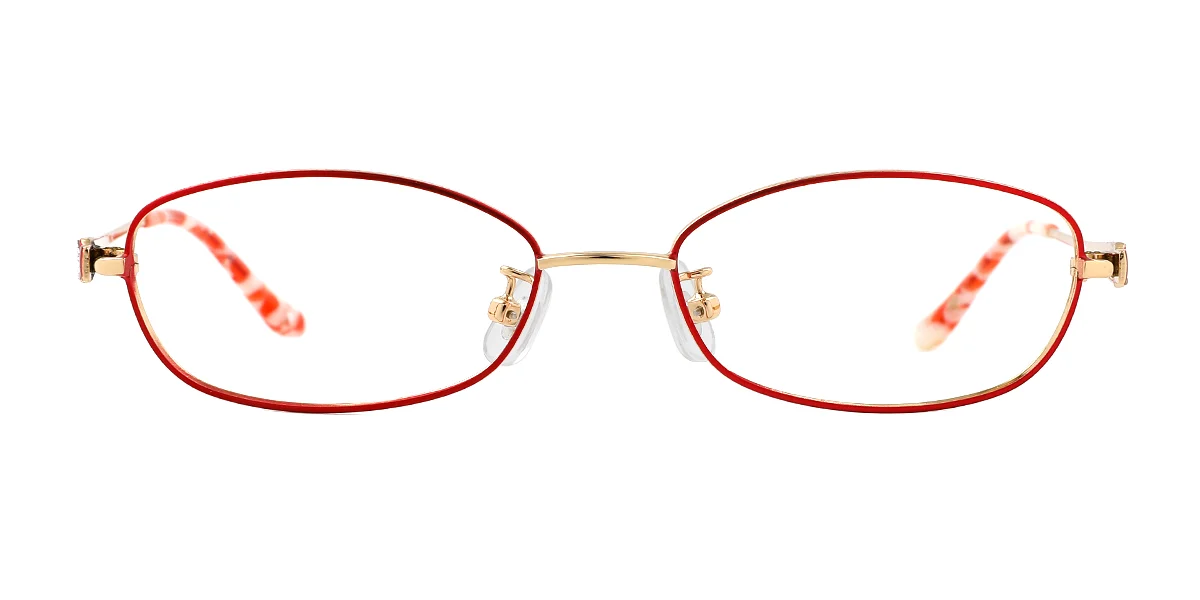 Floral Oval Simple Classic Retro  Eyeglasses | WhereLight