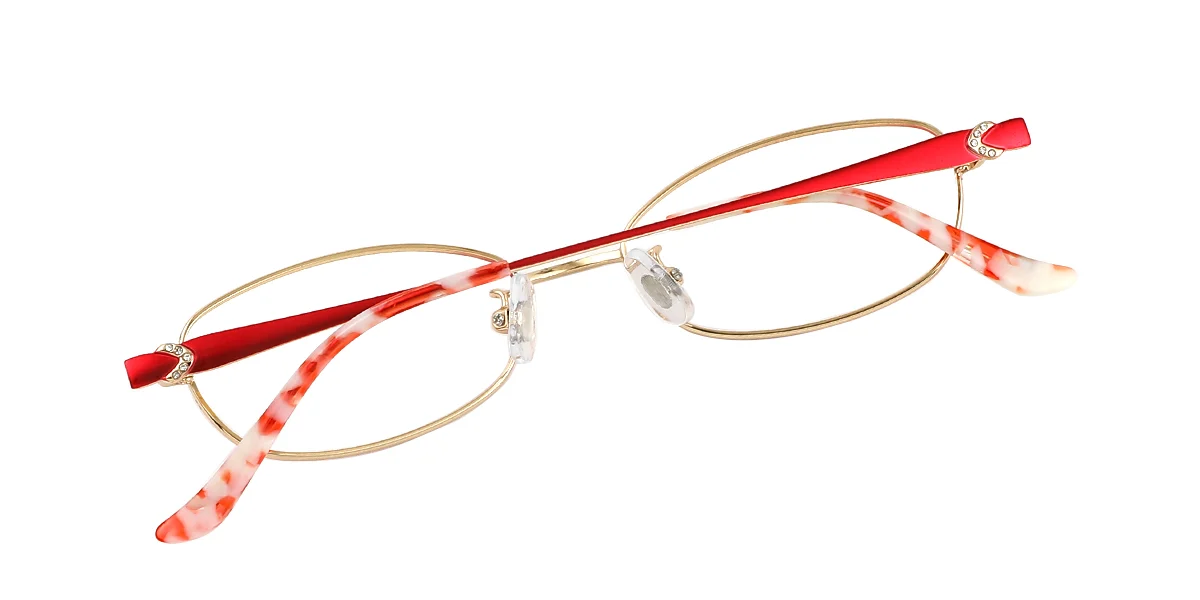 Floral Oval Simple Classic Retro  Eyeglasses | WhereLight