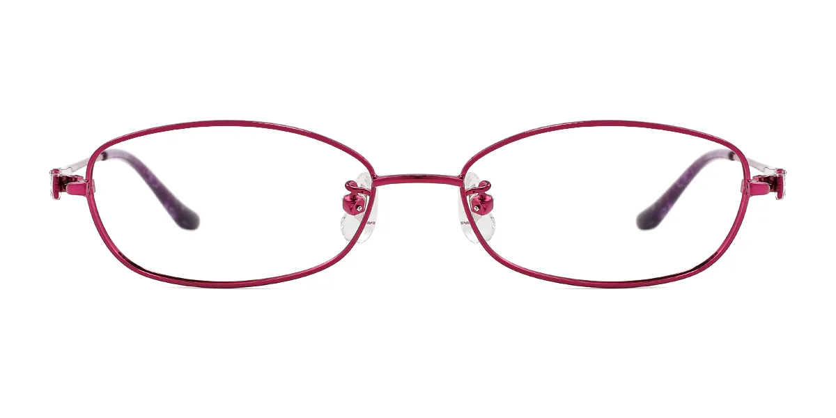 Purple Oval Simple Classic Retro  Eyeglasses | WhereLight