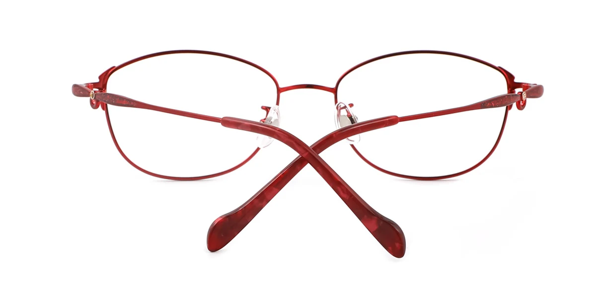 Red Oval Unique Gorgeous  Eyeglasses | WhereLight