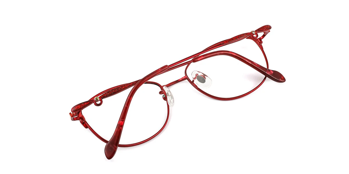 Red Oval Unique Gorgeous  Eyeglasses | WhereLight